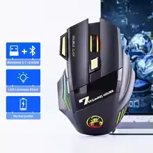 iMICE GW-X7 7-Button Silent Rechargeable Wireless Gaming Mouse with RGB Colors