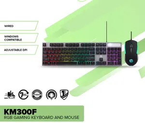 HP KM300F RGB Gaming Keyboard & Mouse Combo